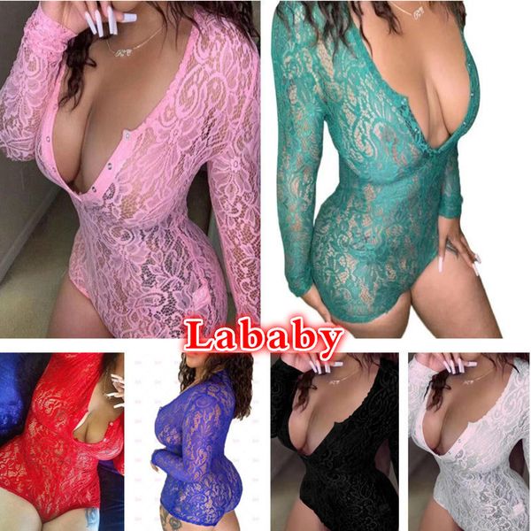 women lace jumpsuit 2021 v neck lace bodysuit women slim fit rompers button long sleeve for ladies new fashion clothing, Black;white
women lace jumpsuit 2021 v neck lace bodysuit women slim fit rompers button long sleeve for ladies new fashion clothing, Black;white
