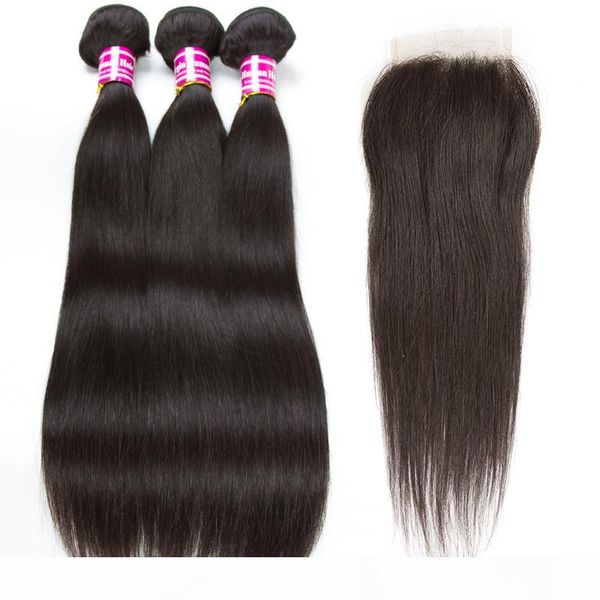 8a straight bundles with closure unprocessed brazilian virgin hair weaves remy hair extensions straight human hair wefts with closures, Black
8a straight bundles with closure unprocessed brazilian virgin hair weaves remy hair extensions straight human hair wefts with closures, Black
