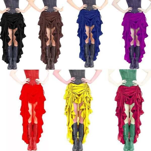 steampunk gothic skirt women clothing high low ruffle party skirts lolita red medieval victorian punk skirt plus size 6xl, Black
steampunk gothic skirt women clothing high low ruffle party skirts lolita red medieval victorian punk skirt plus size 6xl, Black