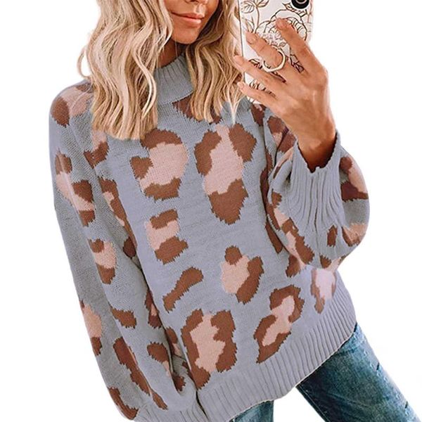 women's sweaters leopard knitted sweater coffee grey color casual ladies autumn winter long sleeve oversize loose pullovers wholesale, White;black
women's sweaters leopard knitted sweater coffee grey color casual ladies autumn winter long sleeve oversize loose pullovers wholesale, White;black