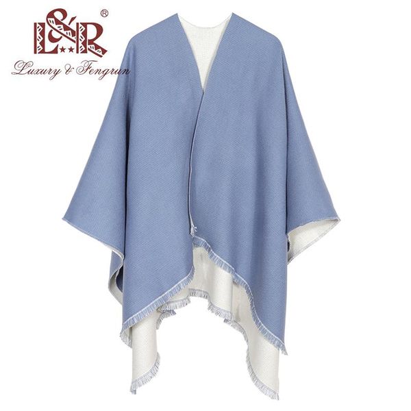 scarves fashion double sides winter poncho cashmere women scarf foulard femme wool shawl and caps tassle, Blue;gray
scarves fashion double sides winter poncho cashmere women scarf foulard femme wool shawl and caps tassle, Blue;gray