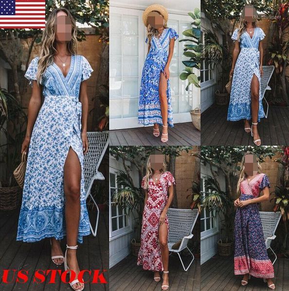 2019 fashion boho floral dress women vintage short sleeve floral split v neck evening party summer lady beach long maxi dress1, Black;gray
2019 fashion boho floral dress women vintage short sleeve floral split v neck evening party summer lady beach long maxi dress1, Black;gray