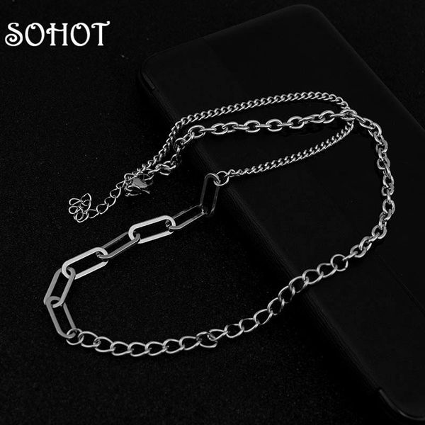 sominimalist punk stainless steel splicing geometric chain long tassel choker necklace trendy party jewelry, Golden;silver
sominimalist punk stainless steel splicing geometric chain long tassel choker necklace trendy party jewelry, Golden;silver