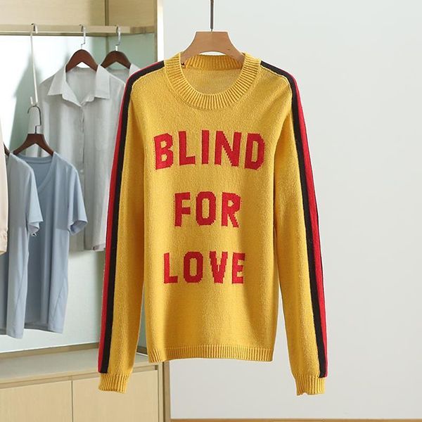 2022 knitted women sweater handwork blind for love embroidery sweater female knitting crew neck loose style made in italy gu, White;black
2022 knitted women sweater handwork blind for love embroidery sweater female knitting crew neck loose style made in italy gu, White;black