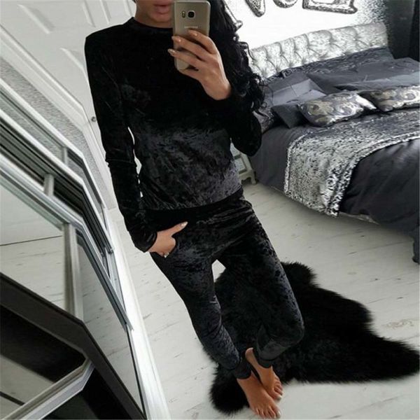 autumn velvet tracksuit women sets winter 2 piece velour set women sweat suit plus size sweatshirt two piece ooutfits ladies c0129, Black;white
autumn velvet tracksuit women sets winter 2 piece velour set women sweat suit plus size sweatshirt two piece ooutfits ladies c0129, Black;white