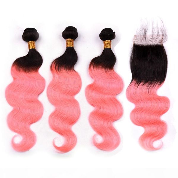 indian human hair #1b pink ombre 3bundles and closure rose gold ombre body wave human hair weave bundles with 4x4 lace front closure, Black
indian human hair #1b pink ombre 3bundles and closure rose gold ombre body wave human hair weave bundles with 4x4 lace front closure, Black