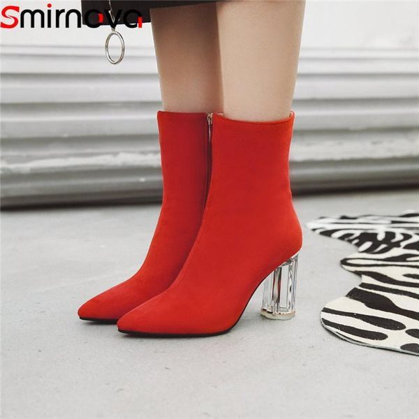 boots smirnova big size 33-43 fashion ankle for women pointed toe high heels shoes flock autumn winter 2021 arrival1, Black
boots smirnova big size 33-43 fashion ankle for women pointed toe high heels shoes flock autumn winter 2021 arrival1, Black