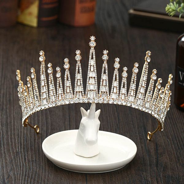 forseven luxury bride wedding crown handmade crystal champagne gold color tiaras delicate women headwear headpeice accessories, Golden;silver
forseven luxury bride wedding crown handmade crystal champagne gold color tiaras delicate women headwear headpeice accessories, Golden;silver