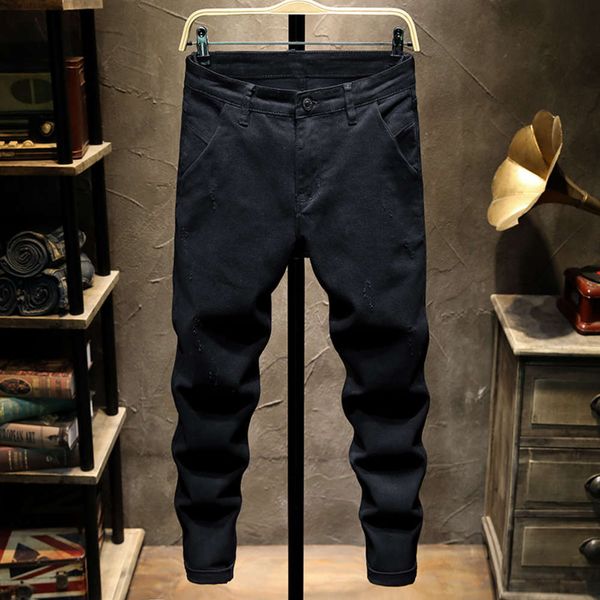autumn men's loose stretch large size pants slim fit leg jeans scratch small hole fashion brand, Blue
autumn men's loose stretch large size pants slim fit leg jeans scratch small hole fashion brand, Blue