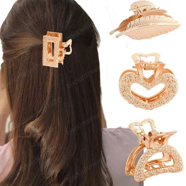 women girls geometric hair claw clamps fashion metal hair crab clip solid color hairpin hair accessories, Slivery;white
women girls geometric hair claw clamps fashion metal hair crab clip solid color hairpin hair accessories, Slivery;white