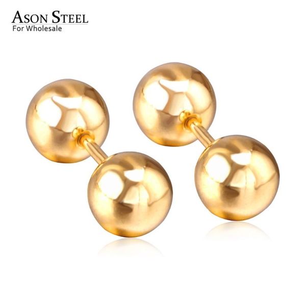 asonsteel wholesale gold/silver color size 8mm stainless steel screw earrings women men's double ball anti-allergy, Golden;silver
asonsteel wholesale gold/silver color size 8mm stainless steel screw earrings women men's double ball anti-allergy, Golden;silver