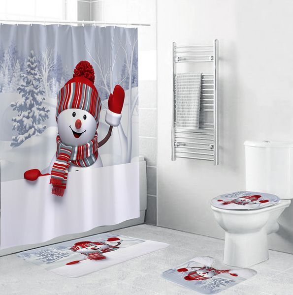 lovely christmas snowman shower curtain waterproof fabric merry christmas bathroom curtains non-slip bath mat lid toilet rug set
lovely christmas snowman shower curtain waterproof fabric merry christmas bathroom curtains non-slip bath mat lid toilet rug set