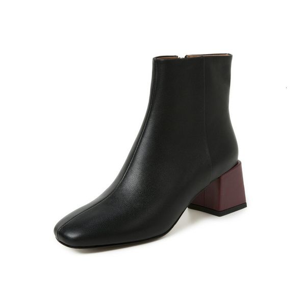 2021 new autumn winter side women's boots genuine leather round toe high heels party office lady shoes woman wut0, Black
2021 new autumn winter side women's boots genuine leather round toe high heels party office lady shoes woman wut0, Black