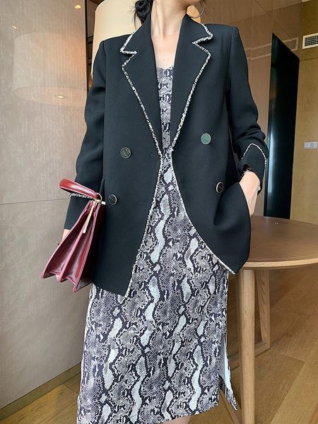 women's suits & blazers office lady long blazer casual women and jackets suit women' double-breasted jacket feminino, White;black
women's suits & blazers office lady long blazer casual women and jackets suit women' double-breasted jacket feminino, White;black
