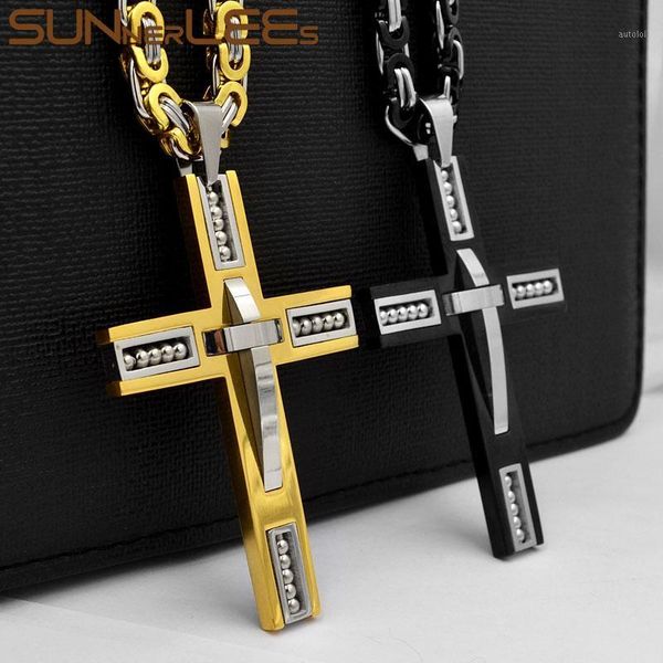 sunnerlees 316l stainless steel jesus christ cross pendant necklace byzantine link chain silver gold black men boys gift sp2361
sunnerlees 316l stainless steel jesus christ cross pendant necklace byzantine link chain silver gold black men boys gift sp2361
