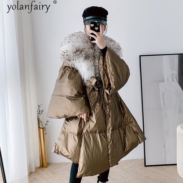 women's down & parkas winter jacket 100% wool fur collar long korean vintage coat female puffer women 2021 9y1162, Black
women's down & parkas winter jacket 100% wool fur collar long korean vintage coat female puffer women 2021 9y1162, Black