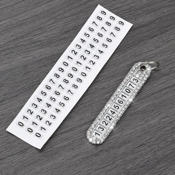 rhinestone anti-lost phone number tag keychain auto vehicle number plate keyfob for couples keyring pendant trinket couple gift, Silver
rhinestone anti-lost phone number tag keychain auto vehicle number plate keyfob for couples keyring pendant trinket couple gift, Silver