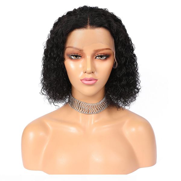 short bob curly 13x4 lace front human hair wigs pre plucked with baby hair brazilian loose curly t part 13x1 lace frontal wig, Black;brown
short bob curly 13x4 lace front human hair wigs pre plucked with baby hair brazilian loose curly t part 13x1 lace frontal wig, Black;brown