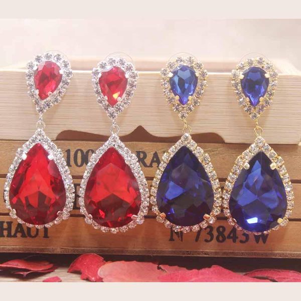 2020 new design royal blue rhinestone dangling earring drop shape crystal women earring fashion jewelry yellow/blue/red earrings, Silver
2020 new design royal blue rhinestone dangling earring drop shape crystal women earring fashion jewelry yellow/blue/red earrings, Silver