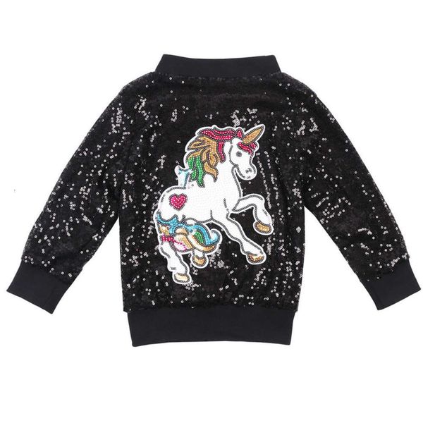 long sequin hoodls spring and autumn sve et children's clothing girl's unicorn windbreaker top, Black
long sequin hoodls spring and autumn sve et children's clothing girl's unicorn windbreaker top, Black