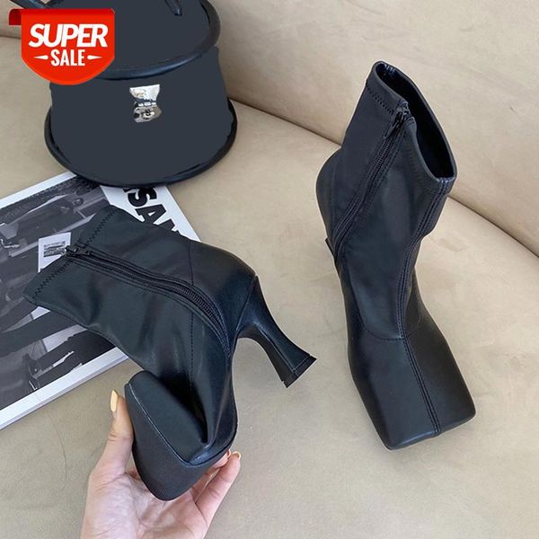 lucyever zipper soft pu leather ankle boots for women thin high heels square toe shoes woman autumn 2020 new elegant short boots #mh6p, Black
lucyever zipper soft pu leather ankle boots for women thin high heels square toe shoes woman autumn 2020 new elegant short boots #mh6p, Black