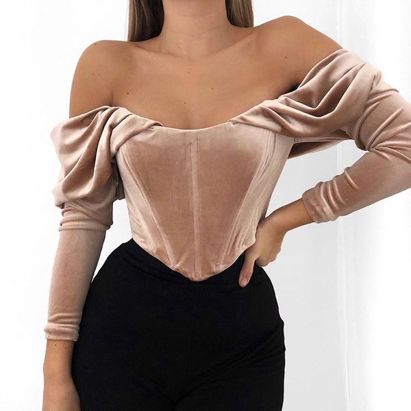 velvet blouse women autumn vintage long sleeve ruched off shoulder corset style ladies winter shirt nag768, White
velvet blouse women autumn vintage long sleeve ruched off shoulder corset style ladies winter shirt nag768, White