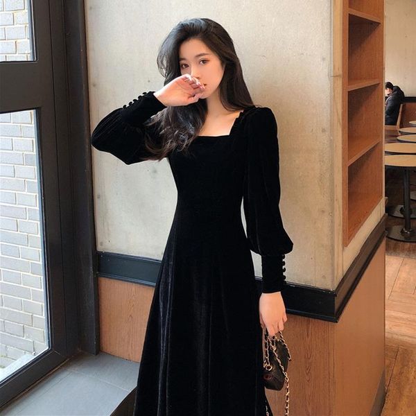 casual dresses fashion french style female high waist dress spring autumn2021 long slim for women vintage roupas feminina zjt1895, Black;gray
casual dresses fashion french style female high waist dress spring autumn2021 long slim for women vintage roupas feminina zjt1895, Black;gray