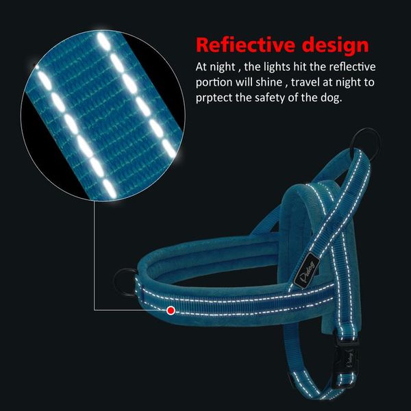 nylon reflective pet dog harnesses vest soft flannel padded no pull strap harness for walking training small medium la bbyqkc 
nylon reflective pet dog harnesses vest soft flannel padded no pull strap harness for walking training small medium la bbyqkc