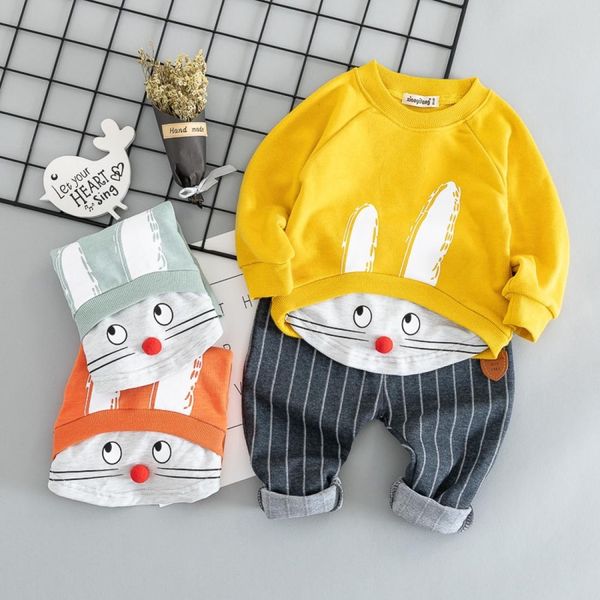 autumn activity casual cartoon bunny long-sleeved vertical striped pants children clothes set size110cm, Black;white
autumn activity casual cartoon bunny long-sleeved vertical striped pants children clothes set size110cm, Black;white