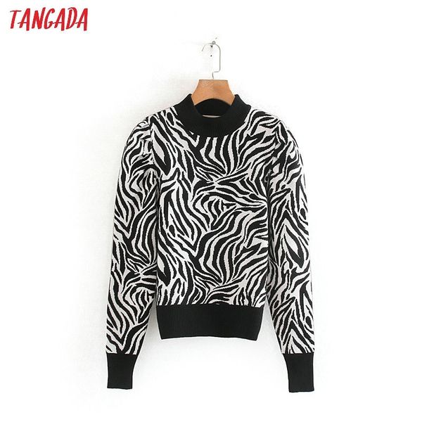 tangada women animal pattern stretch jumper winter long sleeve female sweater knitwear 2w18 y200720, White;black
tangada women animal pattern stretch jumper winter long sleeve female sweater knitwear 2w18 y200720, White;black