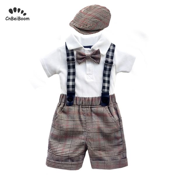 boys 4pc clothing set cotton romper white grid shorts overalls baby suit 0-2 years summer newborn children clothes suit boy sets y200803
boys 4pc clothing set cotton romper white grid shorts overalls baby suit 0-2 years summer newborn children clothes suit boy sets y200803