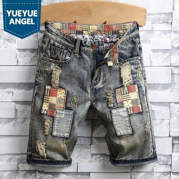 men's jeans harajuku mens summer spliced denim shorts plus size 40 hole ripped man vintage knee length casual straight slim fit shorts1, Blue
men's jeans harajuku mens summer spliced denim shorts plus size 40 hole ripped man vintage knee length casual straight slim fit shorts1, Blue