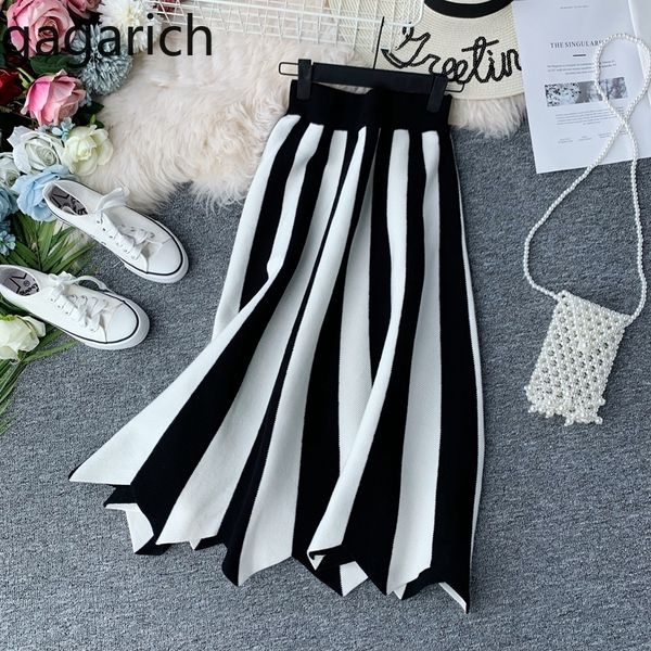 gagarich women skirt fashion casual striped irregular knitted a-line female elegant midi high waist skirts y200326, Black
gagarich women skirt fashion casual striped irregular knitted a-line female elegant midi high waist skirts y200326, Black