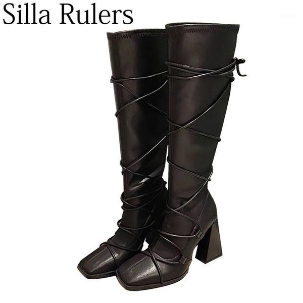 new square toe lace up knee high boots women genuine leather chunky heels genuien leather western boots elastic woman1, Black
new square toe lace up knee high boots women genuine leather chunky heels genuien leather western boots elastic woman1, Black