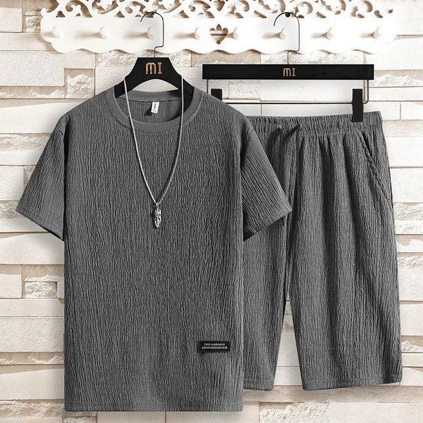 men's tracksuits suit / t-shirt summer casual loose sports youth short sleeve two piece set, Gray
men's tracksuits suit / t-shirt summer casual loose sports youth short sleeve two piece set, Gray