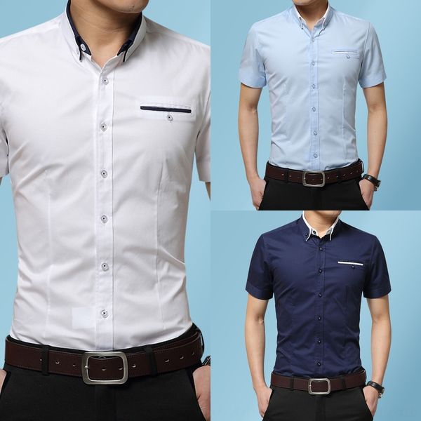 m7fug 2020 summer new men's shirt short-sleeved korean-style thin professional non-ironing slim fit casual half-sleeved youth shirt s2w, Blue
m7fug 2020 summer new men's shirt short-sleeved korean-style thin professional non-ironing slim fit casual half-sleeved youth shirt s2w, Blue
