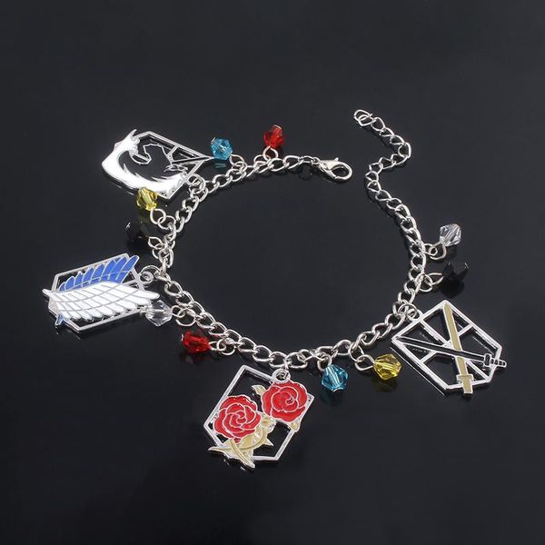 link, chain rongji jewelry attack on titan bracelets of liberty bangles charm figure wristlet men women fashion, Black
link, chain rongji jewelry attack on titan bracelets of liberty bangles charm figure wristlet men women fashion, Black