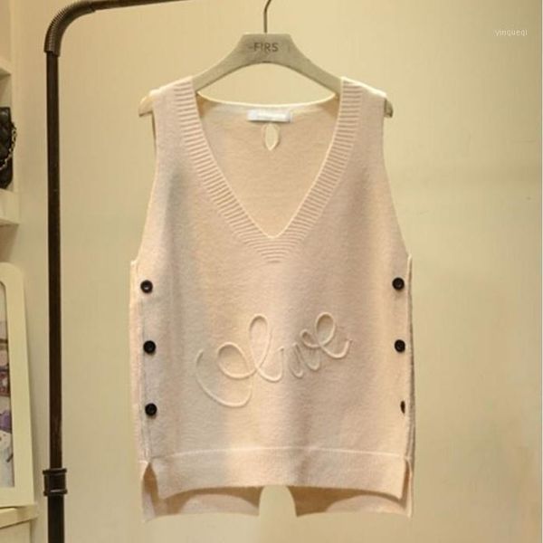 sweater vest women autumn winter 2020 korean style casual buttons hole slit v neck knit vest waistcoat gilet femme t5101, Black;white
sweater vest women autumn winter 2020 korean style casual buttons hole slit v neck knit vest waistcoat gilet femme t5101, Black;white