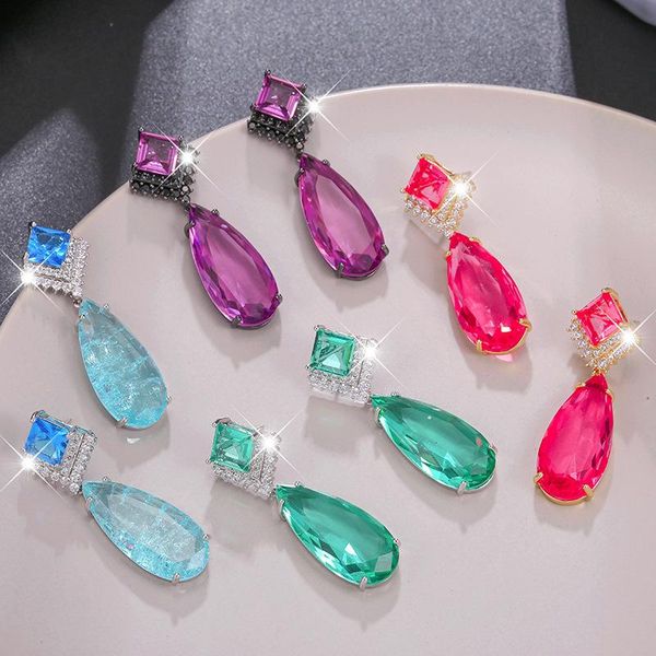 new s925 sterling needle delicate personality zircon drop earring female simple earrings woman, Silver
new s925 sterling needle delicate personality zircon drop earring female simple earrings woman, Silver