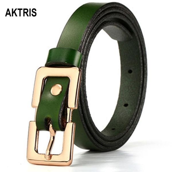 aktris ladies soft genuine leather belts girls gold buckles metal female retro thin belt for women jeans 1.5cm wide ldfc004 y200501, Black;brown
aktris ladies soft genuine leather belts girls gold buckles metal female retro thin belt for women jeans 1.5cm wide ldfc004 y200501, Black;brown
