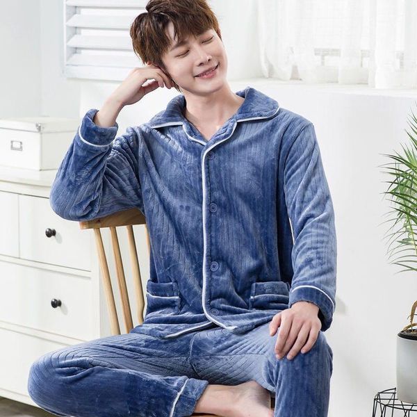 men's pajamas set autumn winter thick velvet flannel pyjamas long sleeve warm sleepwear suit coral fleece leisure homewear1, Black;brown
men's pajamas set autumn winter thick velvet flannel pyjamas long sleeve warm sleepwear suit coral fleece leisure homewear1, Black;brown