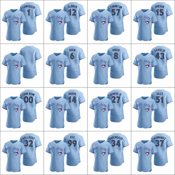 toronto\rblue jays men #99 hyun-jin ryu 27 vladimir guerrero jr. 1 shun yamaguchi custom women youth authentic 2020 alternate jersey, Blue;black
toronto\rblue jays men #99 hyun-jin ryu 27 vladimir guerrero jr. 1 shun yamaguchi custom women youth authentic 2020 alternate jersey, Blue;black