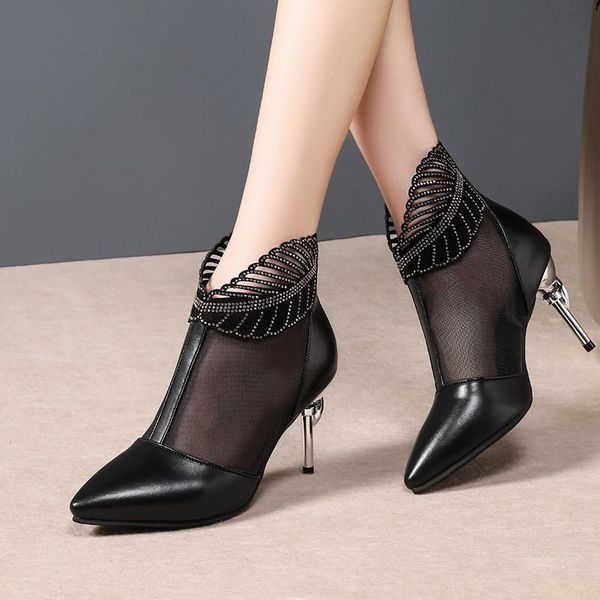 dress shoes woman pointed toe pumps female rhinestones high heels women mesh breathable women's thin heel ladies fashion footwear, Black
dress shoes woman pointed toe pumps female rhinestones high heels women mesh breathable women's thin heel ladies fashion footwear, Black