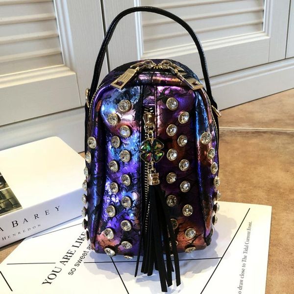 women crystal totes punk messenger bags tassel luxury purple black leather evening bags ladies small crossbody shoulder
women crystal totes punk messenger bags tassel luxury purple black leather evening bags ladies small crossbody shoulder