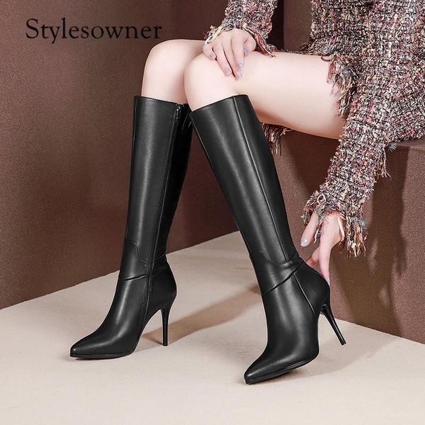 stylesowner euramerican стиль из натуральной кожи острым носом гольфы мотоцикла сапоги зима прохладный дизайн высокие каблуки черные ботинки, Black
stylesowner euramerican стиль из натуральной кожи острым носом гольфы мотоцикла сапоги зима прохладный дизайн высокие каблуки черные ботинки, Black