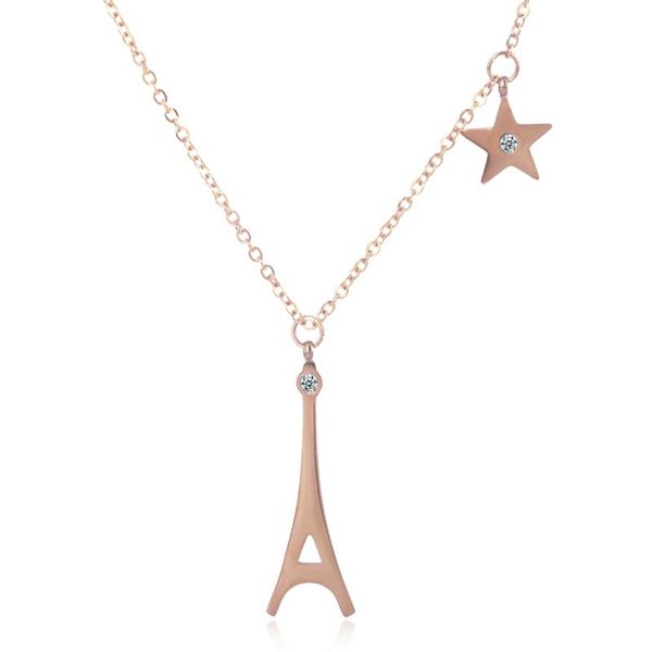 pendant necklaces 361l stainless steel romantic love tower star pendants & for women luxury cute short clavicle collar chokers fashion, Silver
pendant necklaces 361l stainless steel romantic love tower star pendants & for women luxury cute short clavicle collar chokers fashion, Silver