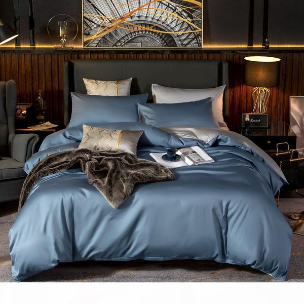 bedding set 100% cotton 60s 13372 bed linen set solid duvet cover brief bedclothes 4pcs bed modern