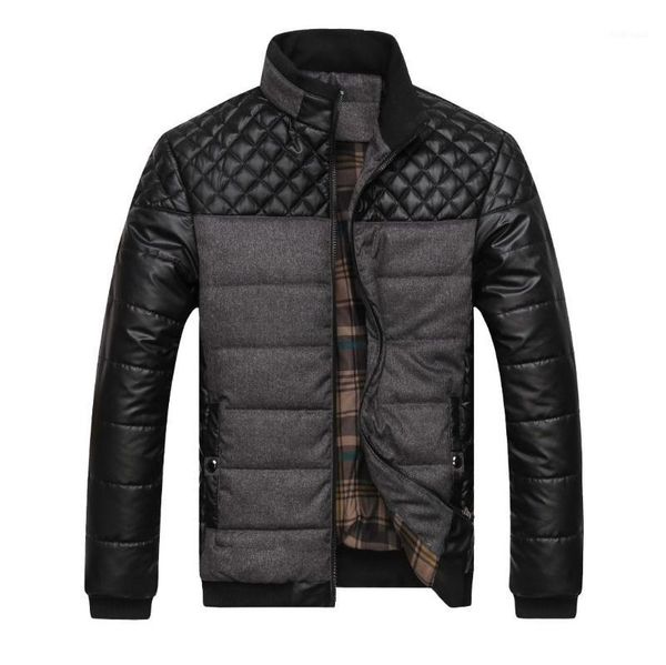 men's color panel autumn and winter striped plaid cotton-padded clothes jacket european and american-style1, Black
men's color panel autumn and winter striped plaid cotton-padded clothes jacket european and american-style1, Black