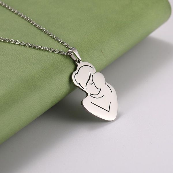 chains vcu mother's day gift pregnant woman and baby stainless steel ladies necklace pendant sweater clavicle, Silver
chains vcu mother's day gift pregnant woman and baby stainless steel ladies necklace pendant sweater clavicle, Silver