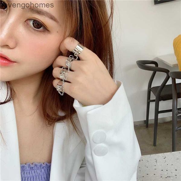 factoryxanbpunk net red bungee fan chain combination mouth men's and women's siamese dark index finger ring, Silver
factoryxanbpunk net red bungee fan chain combination mouth men's and women's siamese dark index finger ring, Silver